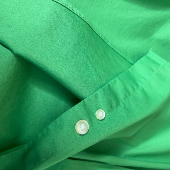 🧧SALE🧧 Izod Mens Button Down Shirt Classic Fit Stretch Green Classic M - Picture 5 of 7